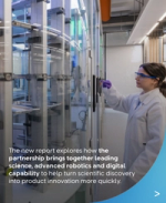 Researcher operating advanced robotics equipment in a laboratory at the University of Liverpool.