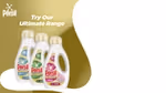 Three bottles from the Persil Ultimate range, with the words “try our ultimate range' displayed.
